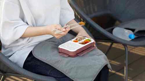 弁当箱 薄型 1段 400ml シービージャパン フードマン スリム 汁漏れ防止 抗菌 食洗機対応 ライトグレー【プラザセレクト】_8