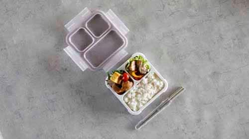 弁当箱 薄型 1段 500ml シービージャパン フードマン スリム 汁漏れ防止 抗菌 食洗機対応 パープル【プラザセレクト】_2