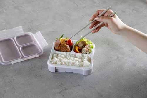 弁当箱 薄型 1段 500ml シービージャパン フードマン スリム 汁漏れ防止 抗菌 食洗機対応 パープル【プラザセレクト】_4