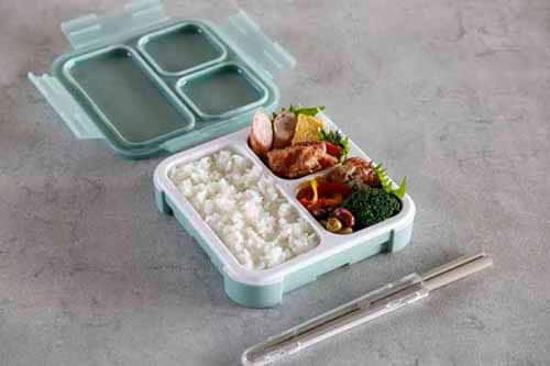 弁当箱 薄型 1段 500ml シービージャパン フードマン スリム 汁漏れ防止 抗菌 食洗機対応 パープル【プラザセレクト】_5