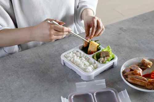 弁当箱 薄型 1段 500ml シービージャパン フードマン スリム 汁漏れ防止 抗菌 食洗機対応 パープル【プラザセレクト】_6