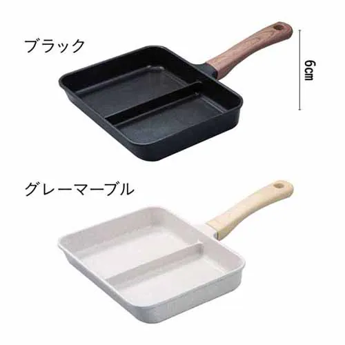 フライパン 卵焼き器 エッグパン 仕切り ダブル焼き ガス・IH対応 ブラック【プラザセレクト】_13