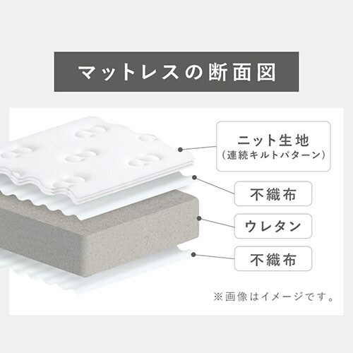 脚付きマットレス シングル ブラック 7271463 │アイリスオーヤマ公式