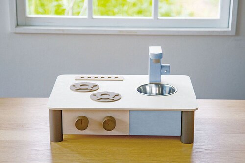 インテリアになじむ日本製ままごとキッチン そらいろ【プラザセレクト】_2