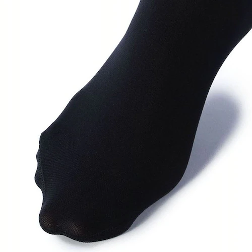 福助 毛玉になりにくい 無地 タイツ 80デニール しっとりダブル保湿 ブラック(090) 740-7201 M-L_15