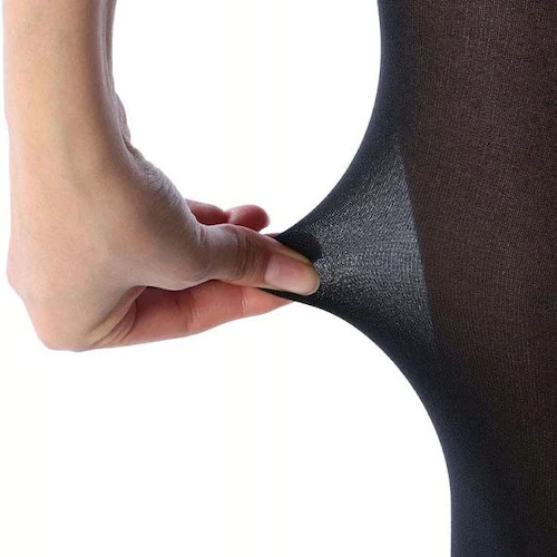 福助 毛玉になりにくい 無地 タイツ 80デニール しっとりダブル保湿 ブラック(090) 740-7201 M-L_17