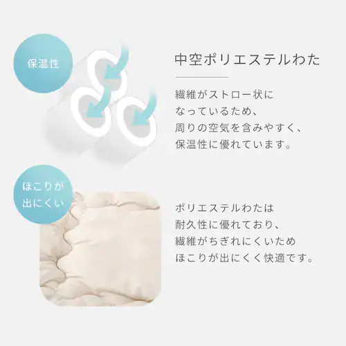 【7点】 布団セット シングル ポリエステル綿 水玉アイスグレー_5