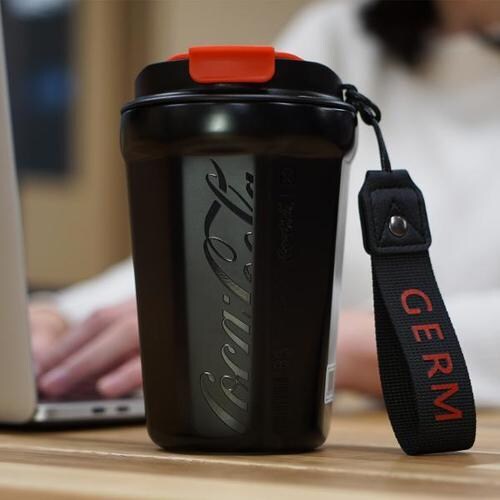 コカ・コーラ タンブラー 390ml ストラップ付 黒【プラザセレクト】_18