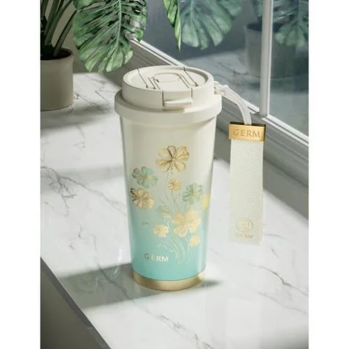 GERM クローバー タンブラー 500ml ストラップ付 白【プラザセレクト】_12