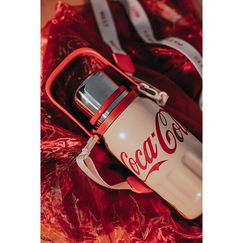 コカ・コーラ スポーツボトル 800ML レトロ白【プラザセレクト
