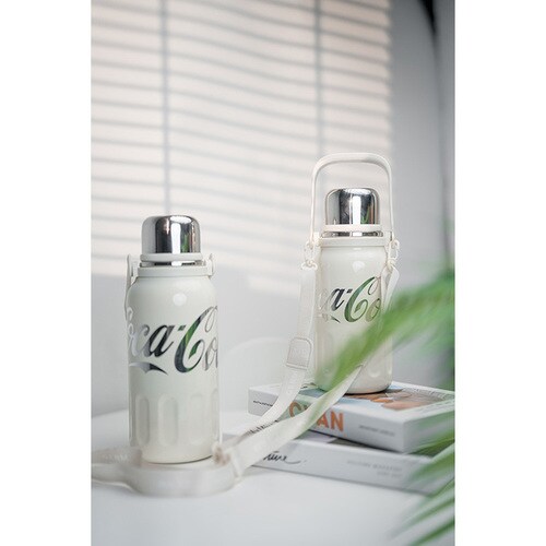 コカ・コーラ スポーツボトル 800ML レトロ白【プラザセレクト