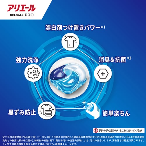 P&G アリエール ジェルボールプロ つめかえ メガジャンボサイズ 57個入