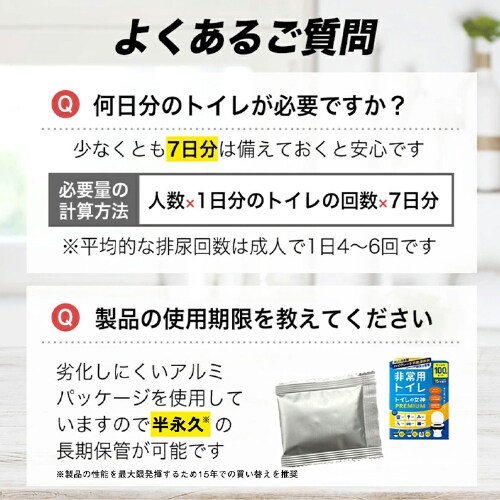 100回用】トイレの女神PREMIUM megami-100 携帯 防災グッズ 防災用品