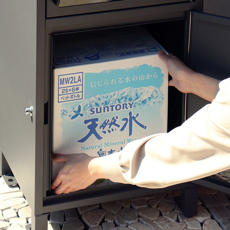 MJ PT GEL　宅配ボックス　グレー　プッシュ錠　プッシュ式 sungarden-exterior_10001408