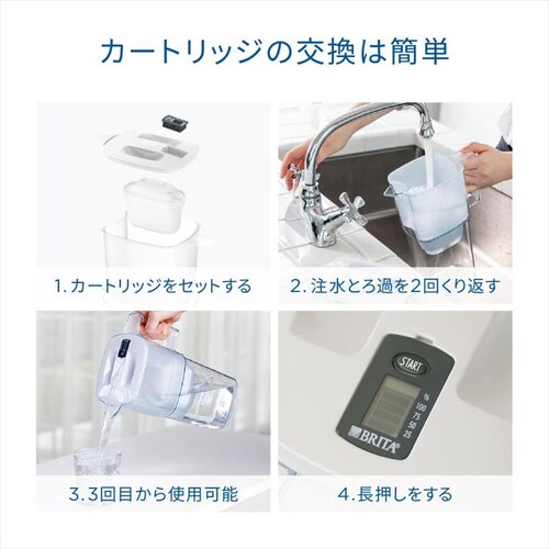 浄水器 ポット型 PFOS/PFOA除去試験済 ろ過水容量:1.15L(全容量:2.2L)【日本正規品】リクエリ マクストラプロ ピュアパフォーマンス カートリッジ 1個付_10