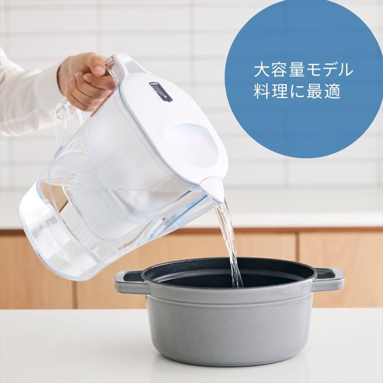 浄水器 ポット型 PFOS/PFOA除去試験済 ろ過水容量1.15L(全容量:2.4L