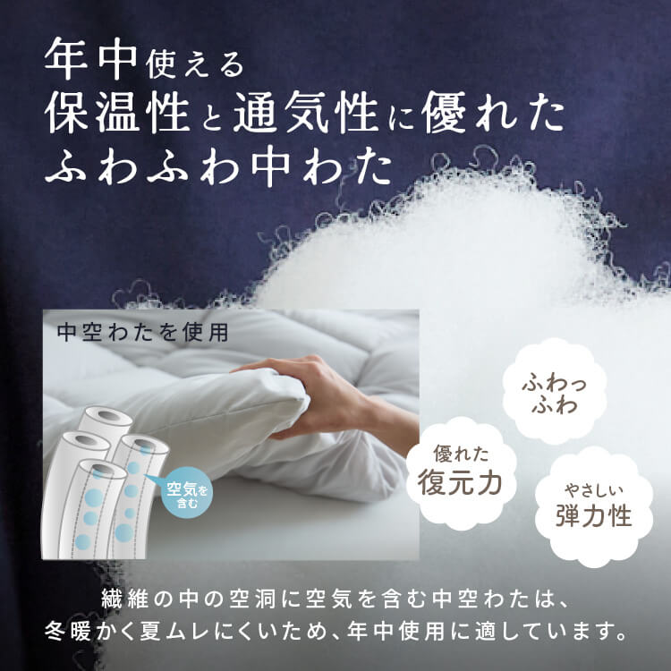 掛け布団 ダブル 抗菌防臭 防ダニ加工 オールシーズン使える ベージュ