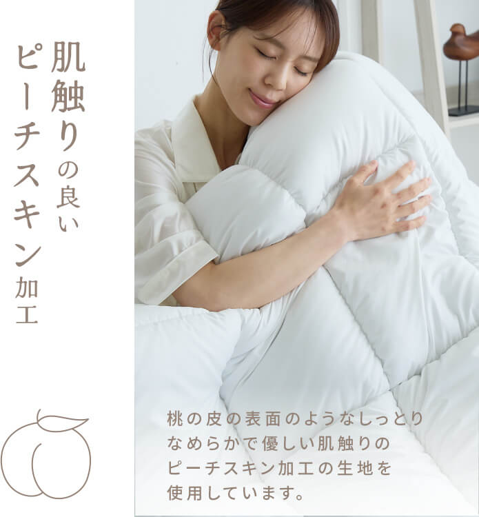 掛け布団 ダブル 抗菌防臭 防ダニ加工 オールシーズン使える ベージュ