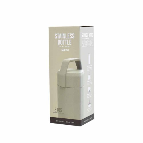 STOS ステンレスボトル 500ml 45323 ベージュ【プラザセレクト】_5