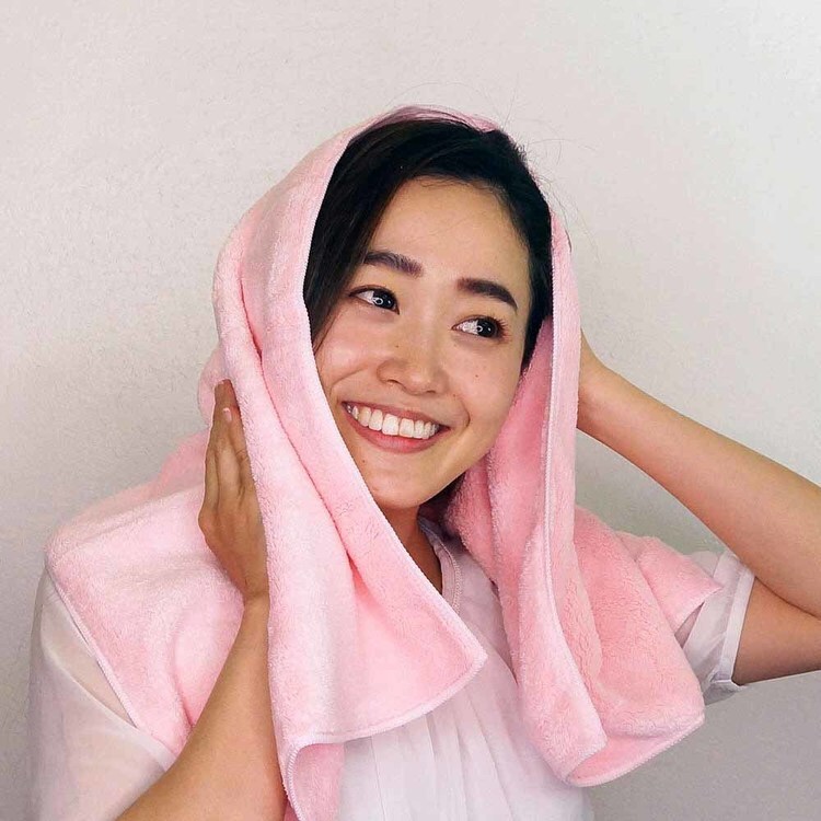ハホニコ ハホニコ ヘアドライマイクロファイバータオル パープル