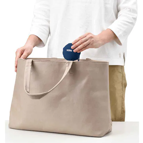 サーモス たたまず丸めるエコバッグ 18L RFL-018 BE ベージュ【プラザセレクト】_3