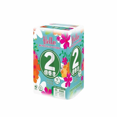 ���j�o�[�T���E�y�[�p�[ �y�P�[�X�̔��z�n���[ �g�C���b�g�y�[�p�[ �V���O�� 2�{����100m 12���[�� x 6�p�b�N 8367-case �y�v���U�Z���N�g�z_2