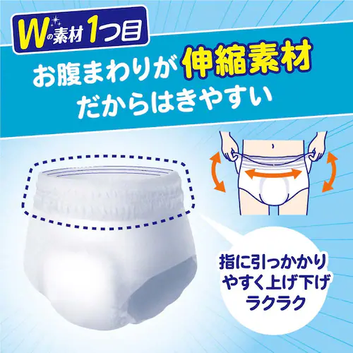 アクティ Wの素材で快適パンツ 長時間 M-Lサイズ 18枚 89071 M-Lサイズ 18枚_2