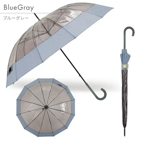 傘 雨傘 クリアアンブレラ 12本骨 小川 52342 ベージュ【プラザセレクト】_6