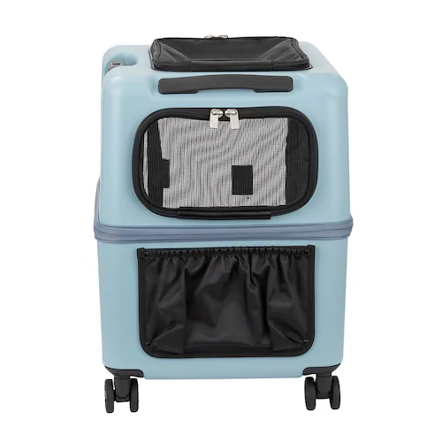 ペットキャリー ペットカート ティーアンドエス PET CARRY PeTiCO 3001-L グレー 中型犬 電車 通院 犬 猫 _3