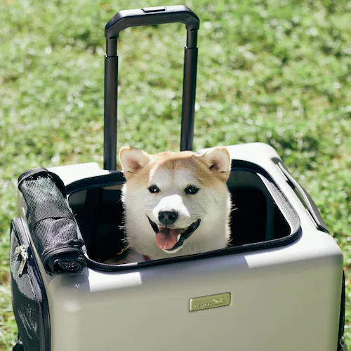 ペットキャリー ペットカート ティーアンドエス PET CARRY PeTiCO 3001-L グレー 中型犬 電車 通院 犬 猫 _6