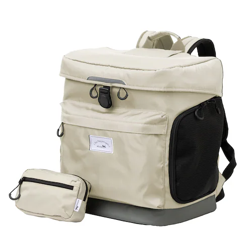 ペットキャリー リュック 耐荷重10s ティーアンドエス PETiCO Hug 3002 カーキ 小型犬 電車 通院 犬 猫_9