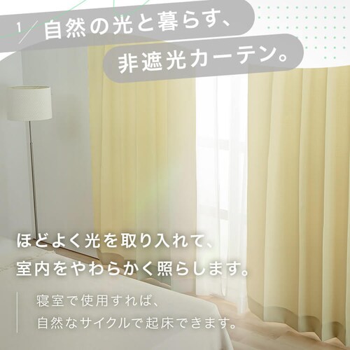 �y���[�X�J�[�e���Z�b�g�z�J�[�e�� 4���g �h���[�v�J�[�e�� ���[�X�J�[�e�� ��Ռ� ��100cm�~��200cm ���C�g�O���[_4