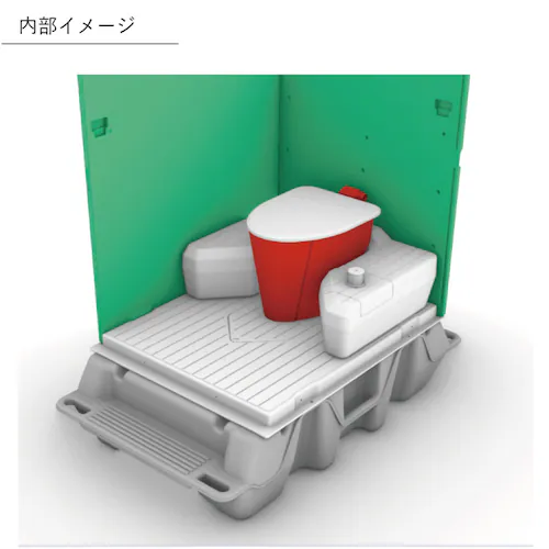 旭ハウス工業 洋式ペダル式 軽水洗便槽付 グリーン AUG-FDJ+BC37N 【時間指定不可】【代引き不可】_2