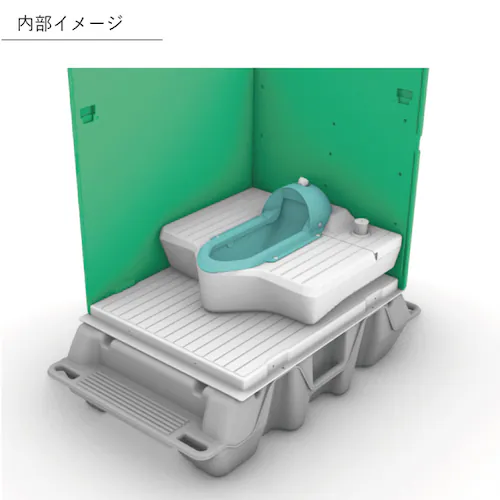 旭ハウス工業 兼用ペダル式 軽水洗便槽付 グリーン AUG-1JN+BC37N 【時間指定不可】【代引き不可】_2