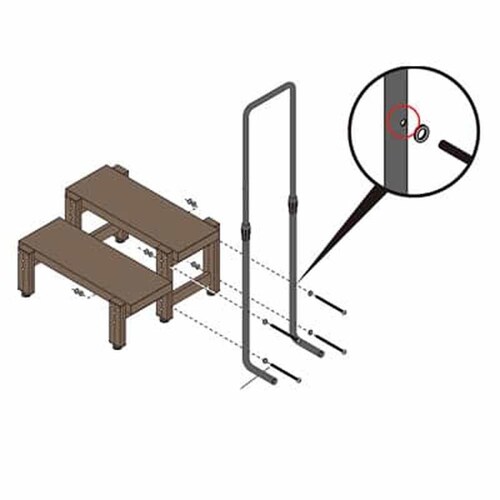 旭興進 人工木手すり付き2段ステップ アッシュブラウン aks39880【代引き不可】_15