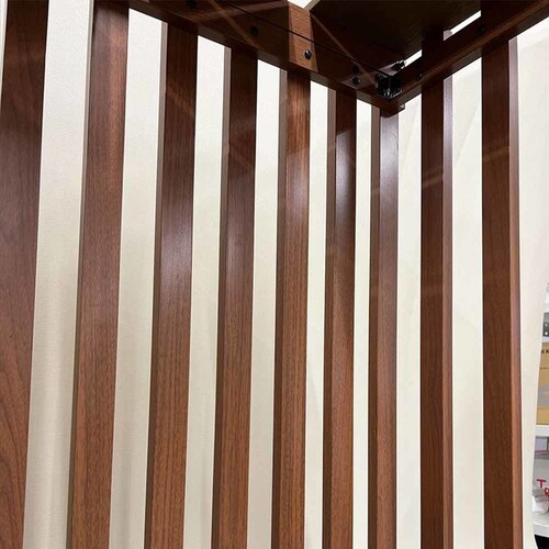 旭興進 木目調 出格子風 人工木アルミ室外機カバー1080 チェリー aks-40541【代引き不可】_10