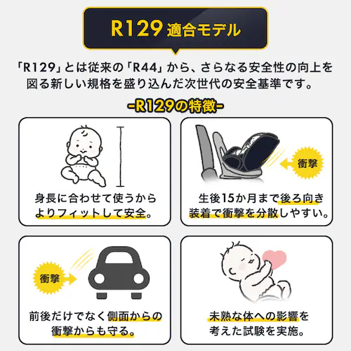 �`���C���h�V�[�g ISOFIX��]�� 1090311085 �_�[�N�u���b�N R129_2