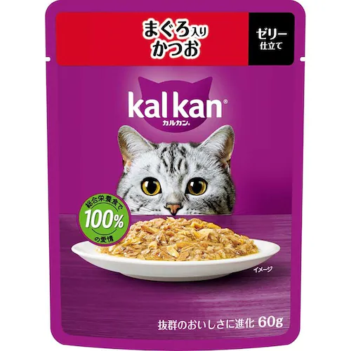 カルカン パウチ 2種のセレクション まぐろ入りかつお かにかま入りまぐろ 60g×8袋パック KP311 キャットフード ウェットフード_2