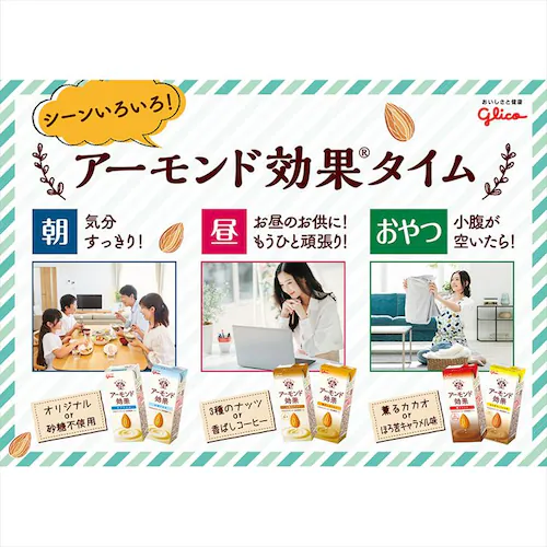 【24本】グリコ ア−モンド効果 アーモンドミルク オリジナル たんぱく質 200ml_4