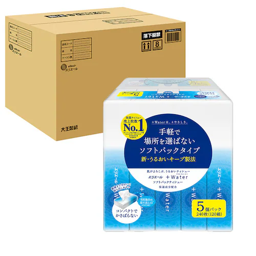 大王製紙 【3個セット】エリエールティッシュウォーターソフトパック120組×5パルプ100% 【プラザセレクト】_2