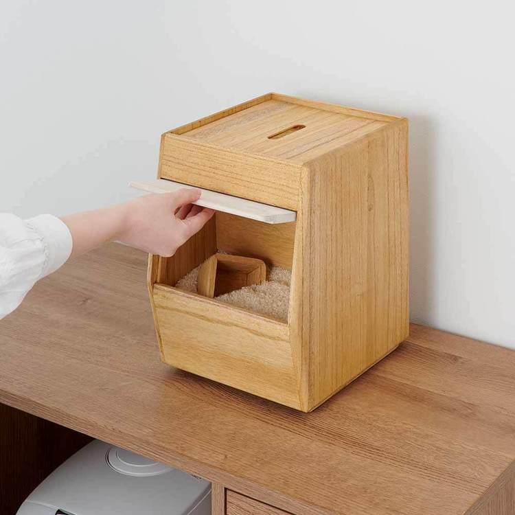 オスマック 米びつ 5kg 計量付き KIRISAI 桐のこめ櫃 OSPO-5 【プラザ