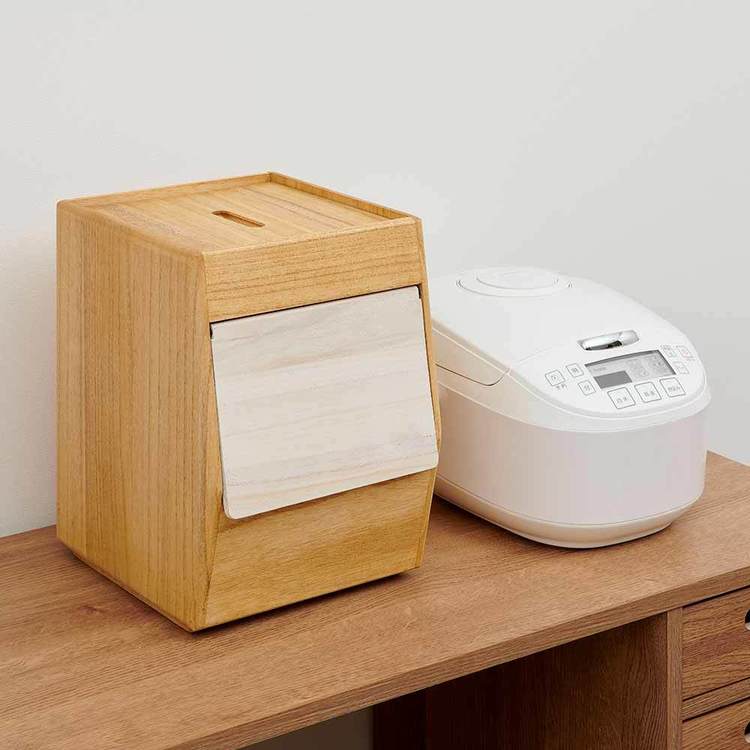 オスマック 米びつ 5kg 計量付き KIRISAI 桐のこめ櫃 OSPO-5 7288274