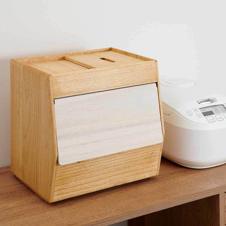 オスマック 米びつ 10kg 計量付き KIRISAI 桐のこめ櫃 OSPO-10 7288275