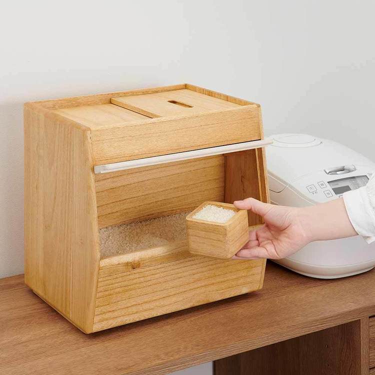 オスマック 米びつ 10kg 計量付き KIRISAI 桐のこめ櫃 OSPO-10 7288275