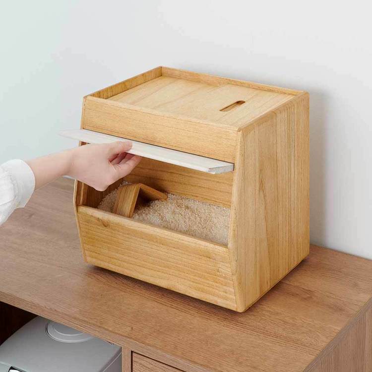 オスマック 米びつ 10kg 計量付き KIRISAI 桐のこめ櫃 OSPO-10 7288275