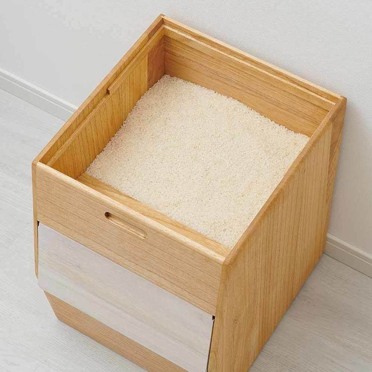 オスマック 米びつ 30kg 計量 キャスター付き KIRISAI 桐のこめ櫃 OSPO