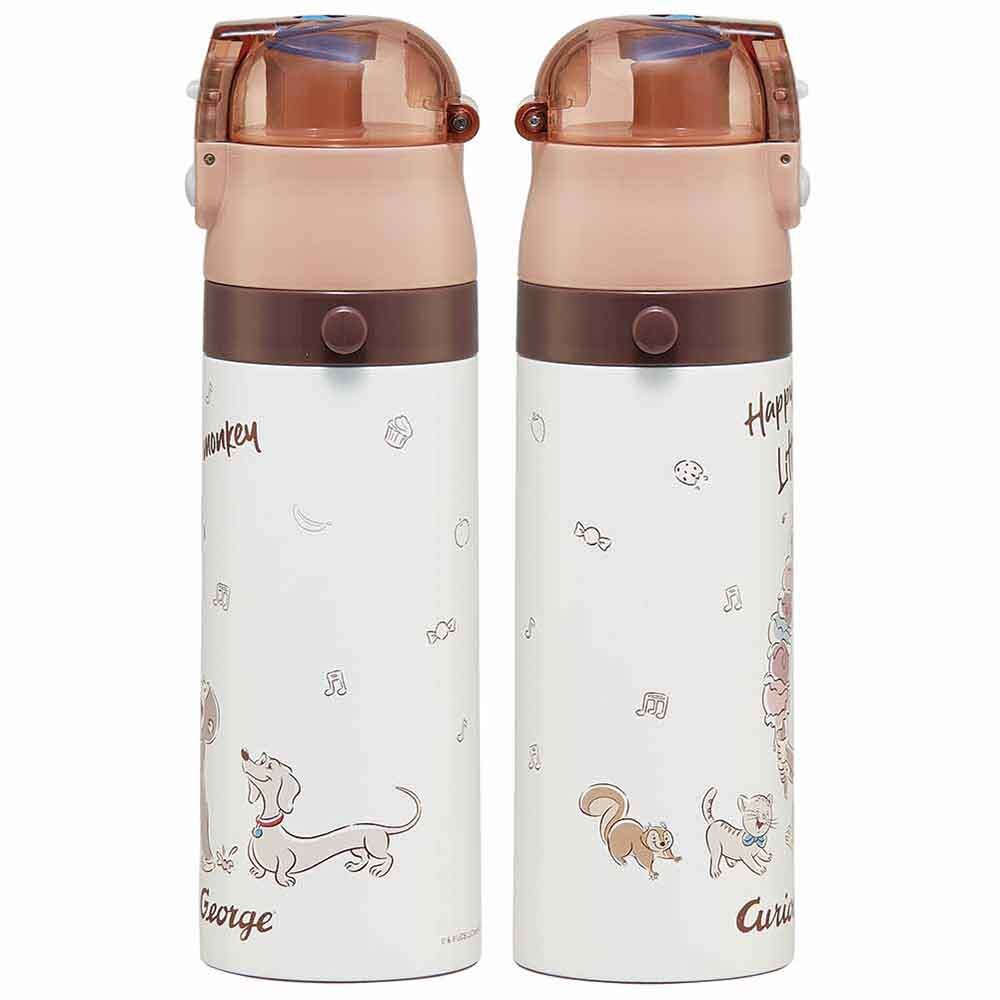 水筒 子供 ステンレス製2WAYボトル 直飲み470ml コップ 430ml SKDC4
