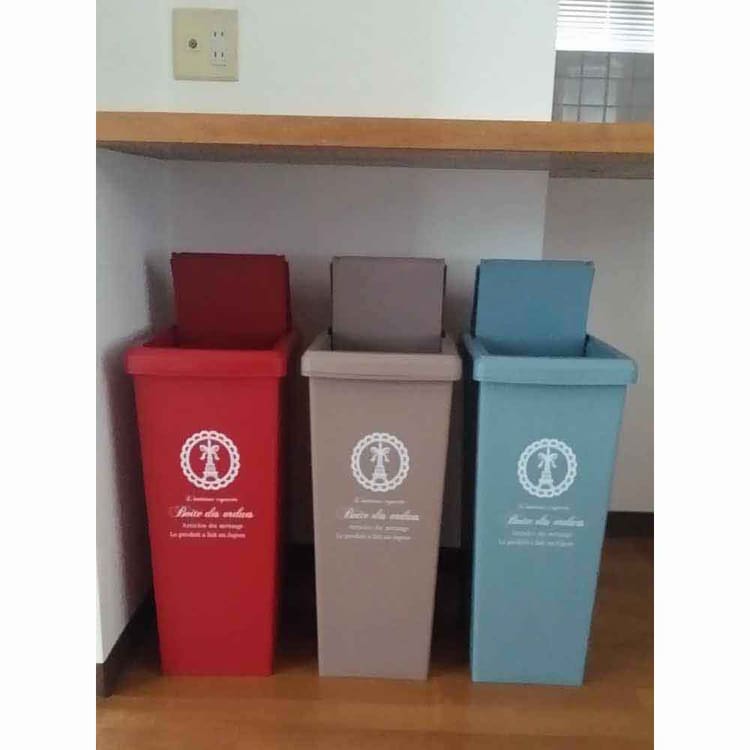 スライドペール 30L 赤 白 茶色 3個セット 平和工業 スライドペール 30L（パリス柄） レッド 7290058 │アイリス
