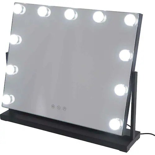 女優ミラー 卓上 LEDライト付き 3段階調光 ドレッサー ミラー 大型 鏡 化粧ミラー 【プラザセレクト】_9