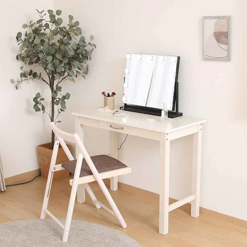 女優ミラー 卓上 LEDライト付き 3段階調光 ドレッサー ミラー 大型 鏡 化粧ミラー 【プラザセレクト】_13